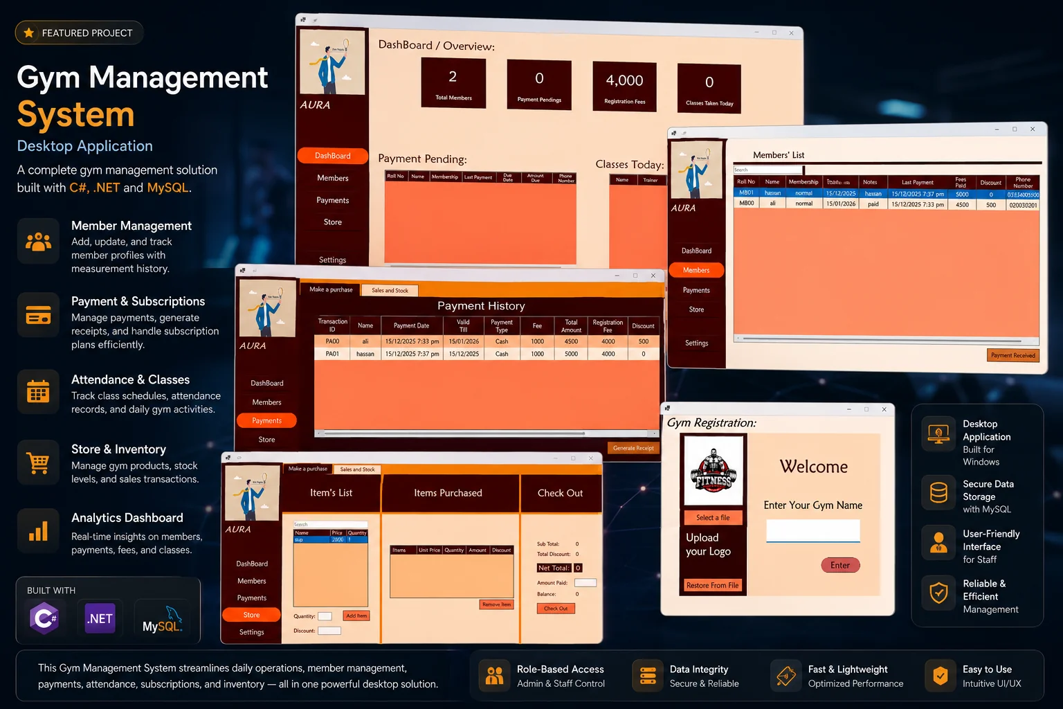 Gym Management System — Operations Dashboard